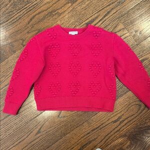 Crazy 8 Girls Hot Pink Heart Crewneck Sweater